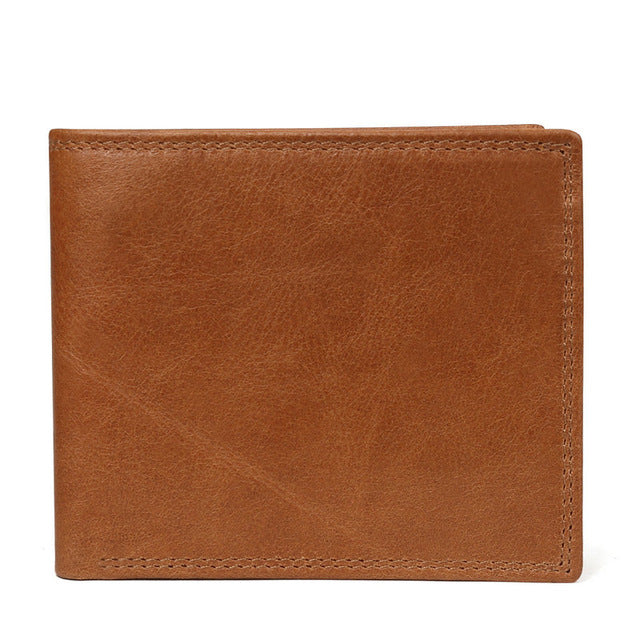 Cow Leather Men Wallets with Coin Pocket Vintage Male Purse