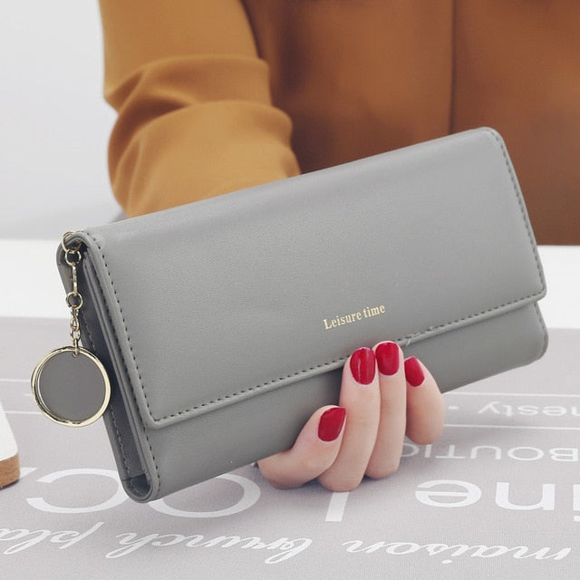Fashion Fresh PU leather Long Style Multi-functional women's wallet Purse