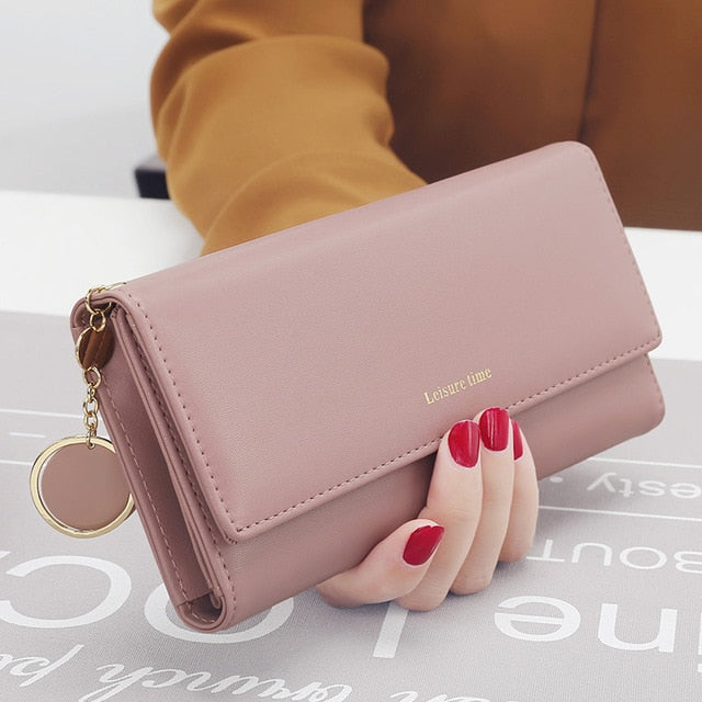 Fashion Fresh PU leather Long Style Multi-functional women's wallet Purse