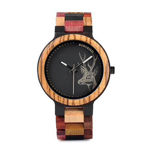 Quartz Engraving Wooden Women men lovers couple Watches in Wood Box