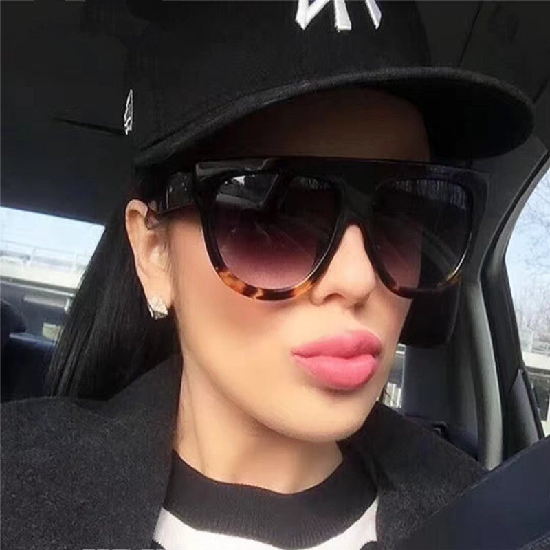 Luxury Vintage Big Full Frame Women sunglasses