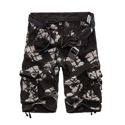 Military Camouflage Cotton Loose Work Casual Short Pants Plus Size for men