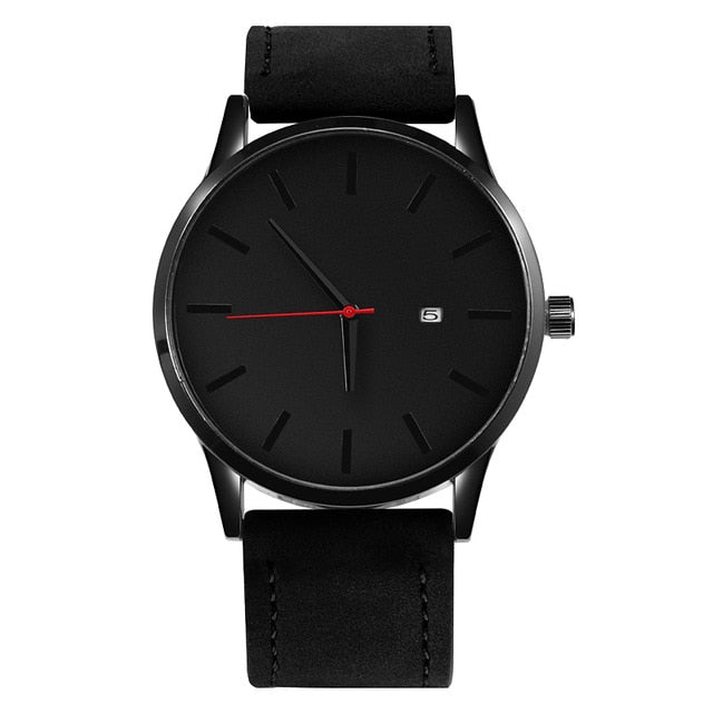 Fashion Leather Quartz Casual Sports Male Wristwatch