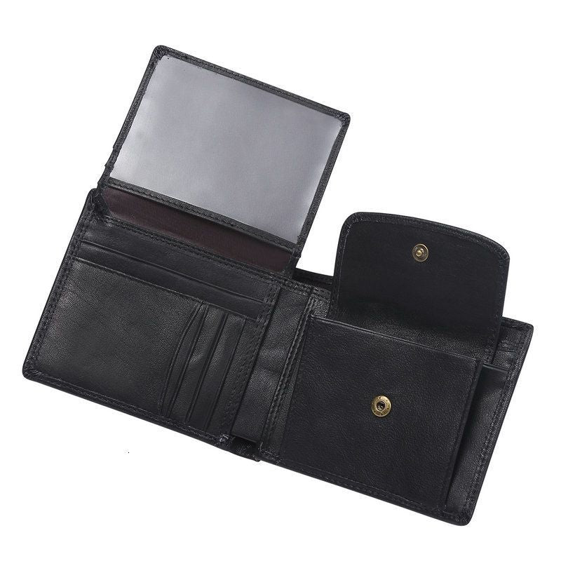Cow Leather Men Wallets with Coin Pocket Vintage Male Purse