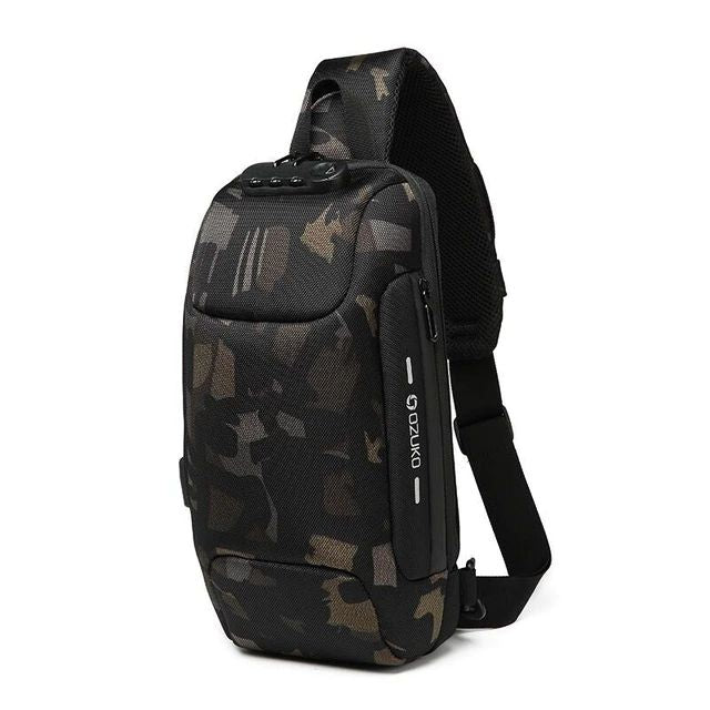Multi-function Cross body Anti-theft Waterproof men's backpack