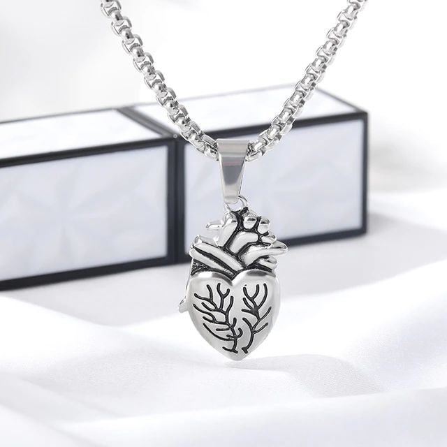 Fashion Puzzle Couple Anatomical Heart women Necklace