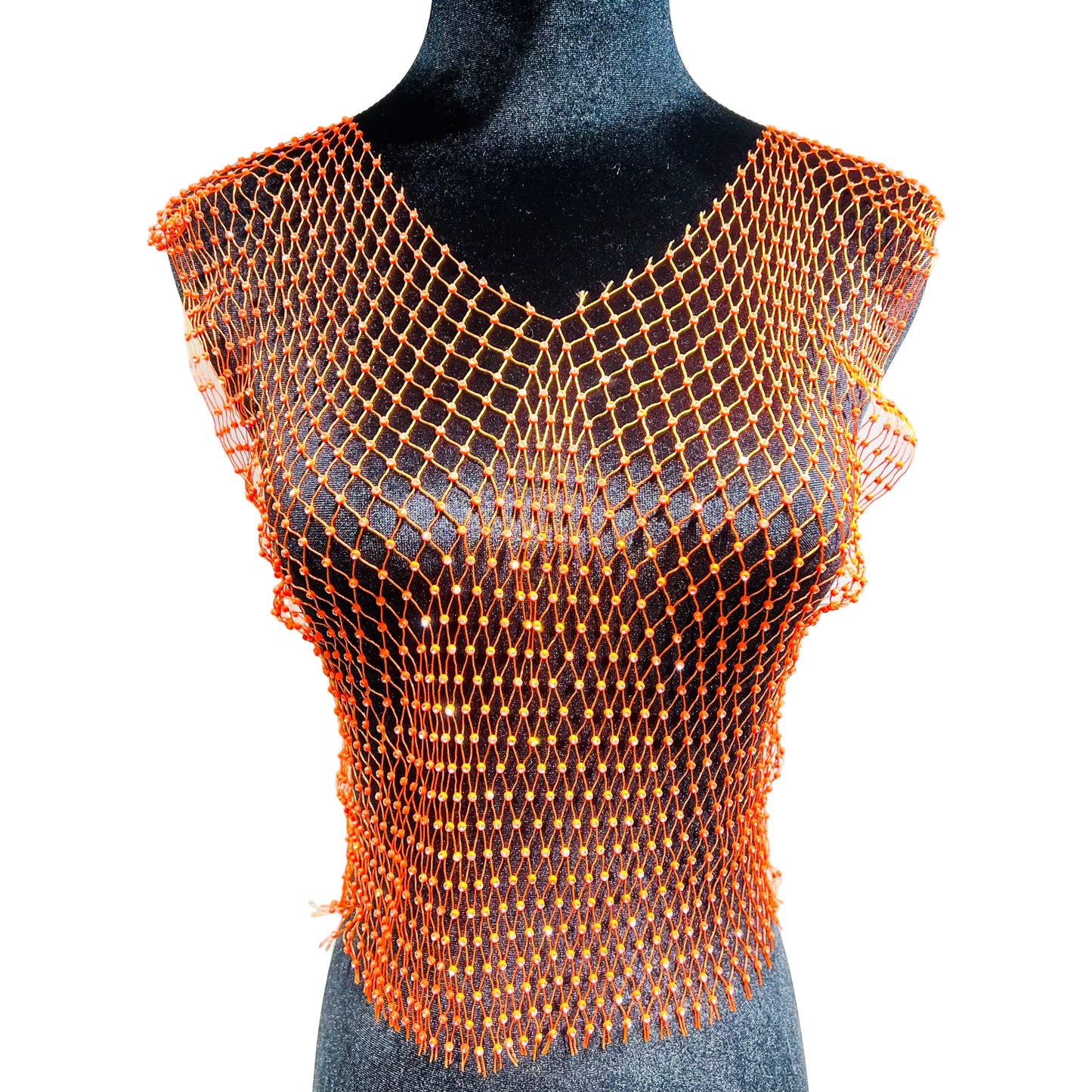 Mesh Crop Tops Summer  Fashion Party See Through  Backless Top