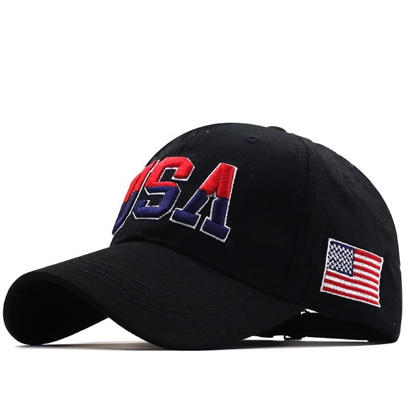 USA Flag Baseball Cap For Men Women Cotton Snapback Cap