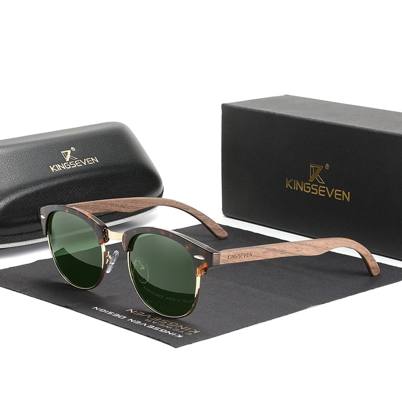Handmade  Black Walnut Wooden   Polarized UV400 Sunglasses