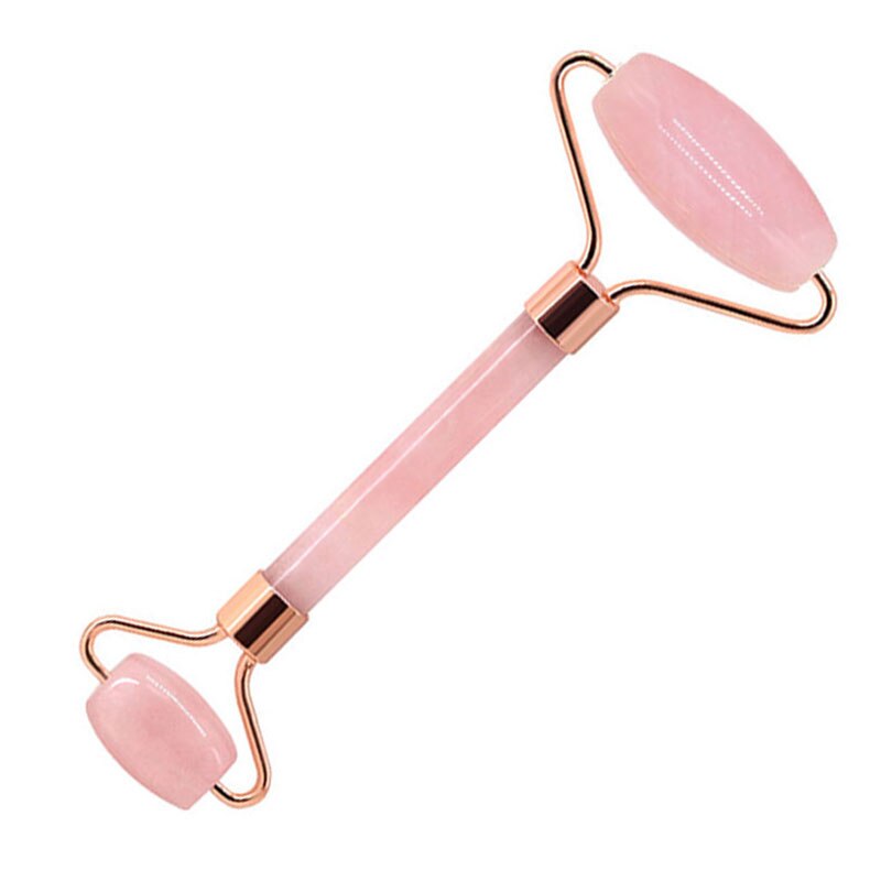 Rose Quartz Gouache Scraper Face Massage Roller Gua Sha Scraper