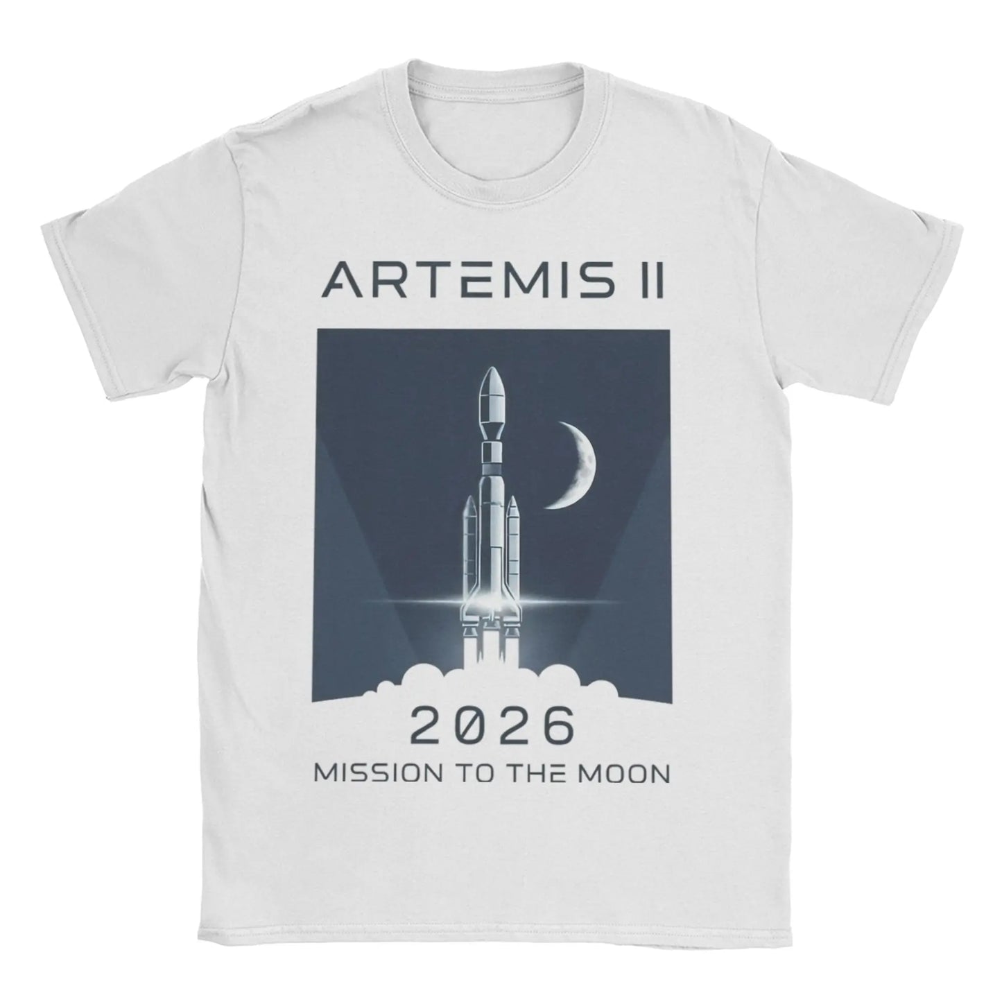 Men T-Shirt Saturn V  Apollo Crewed Lunar Expedition Artemis 100% Cotton Tees Short Sleeve T Shirt Round Neck Clothing Gift Idea