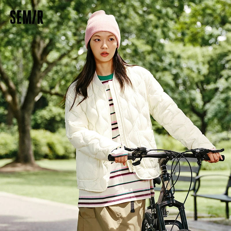 Down Jacket Women Solid Color Three-Proof Loose Casual Style New Winter Coat