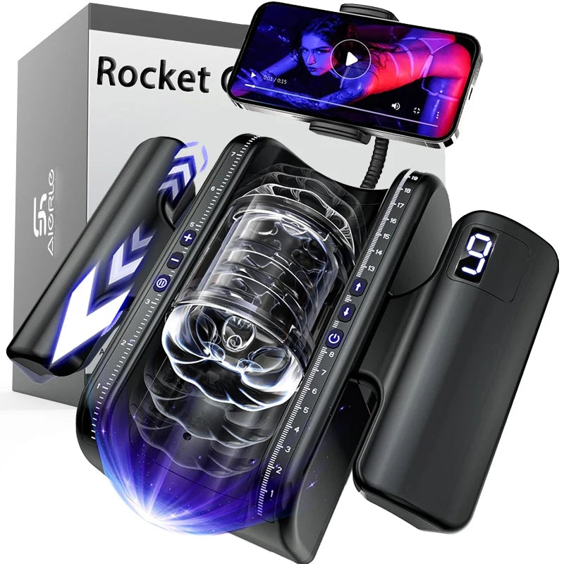 Automatic Male Masturbator Cup 10 Thrusting&Vibration Modes Heating Function