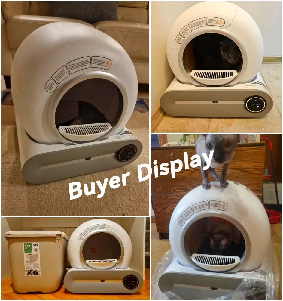 Automatic Smart Cat Litter Box Remotely Self Cleaning App Control Toilet Tray