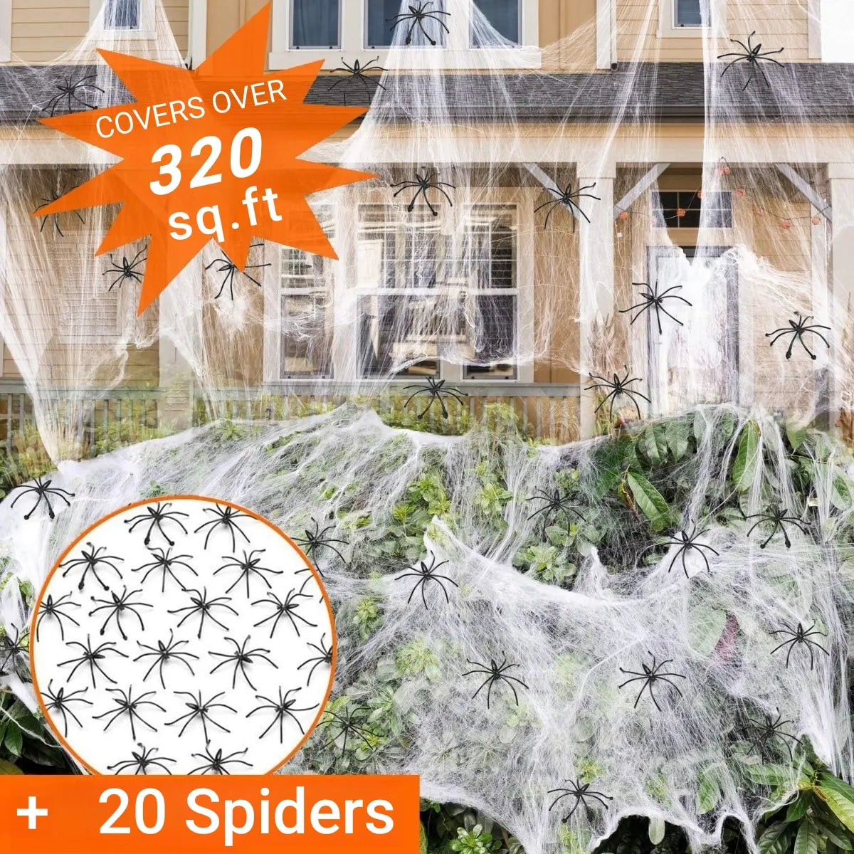 200cm Halloween Spiders Outdoor Decoration Halloween Plush Spiders Giant Spider