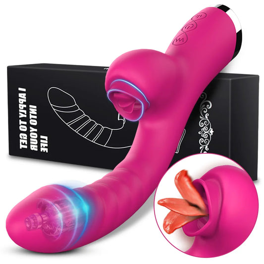 Tongue Licking Clitoris Vibrator For Women Dildo Female G Spot Clitoral Stimulator