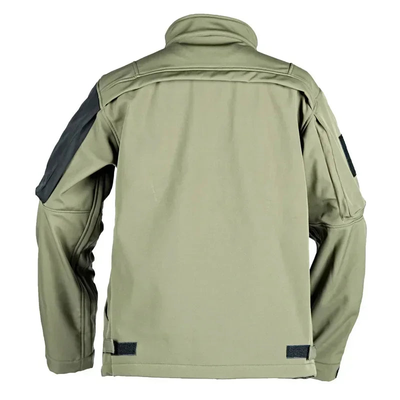 Men's Soft Shell Jacket Fleece Lined Waterproof Warm Outdoor Combat jacket