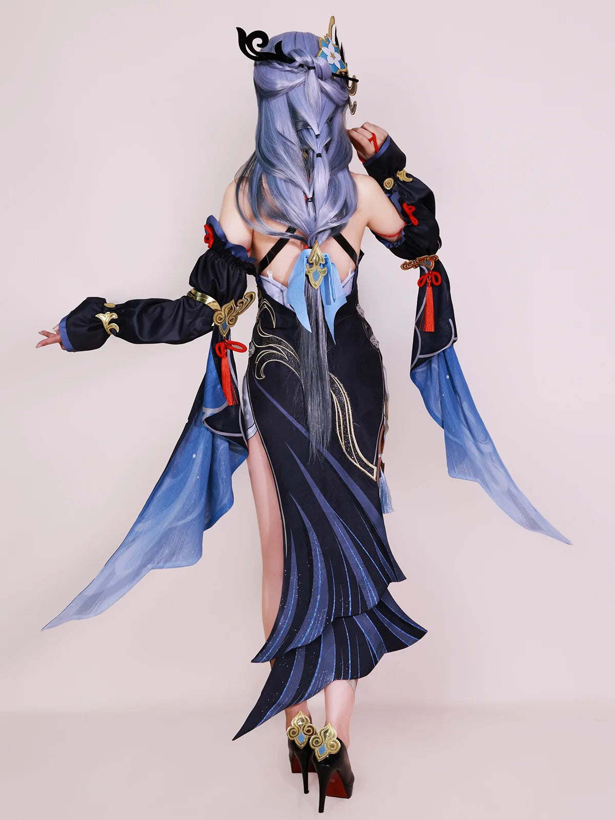 Frostflower Dew Shenhe Cosplay Costume Genshin Impact Adult Uniform Wig