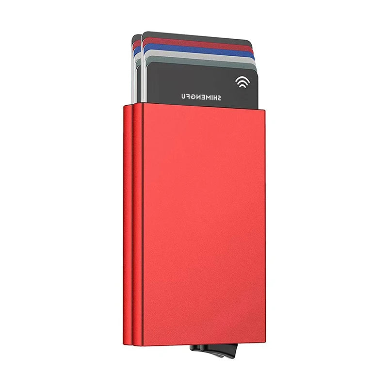 Men's Card Holder Metal Ultra-Thin Pop-Up  Mini Large Capacity Two-Layer wallet