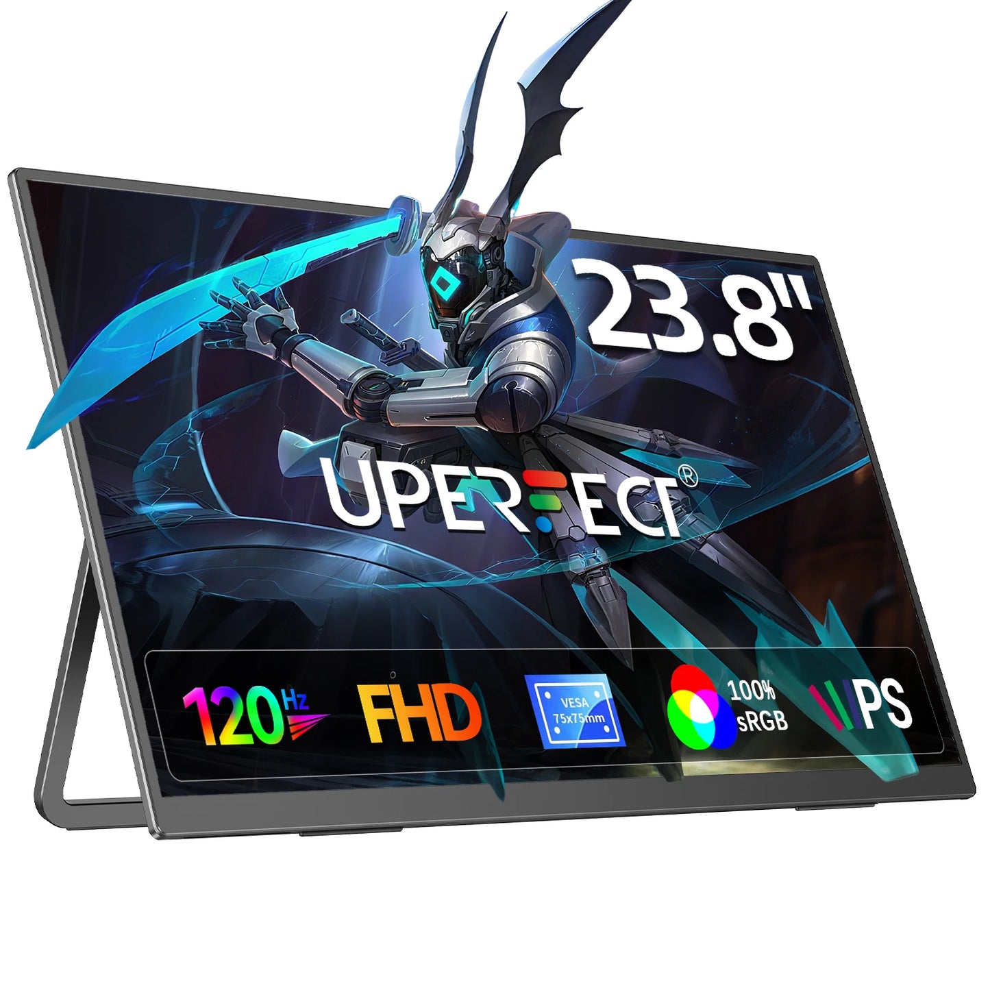 UPERFECT 23.8” 120Hz Portable Gaming Monitor 1080P 100% sRGB Display