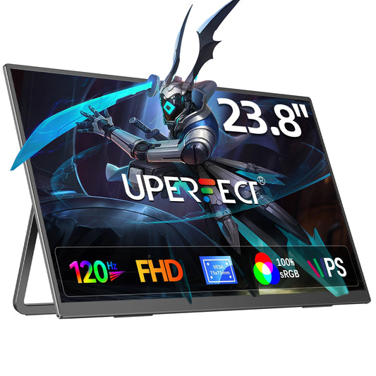 UPERFECT 23.8” 120Hz Portable Gaming Monitor 1080P 100% sRGB Display