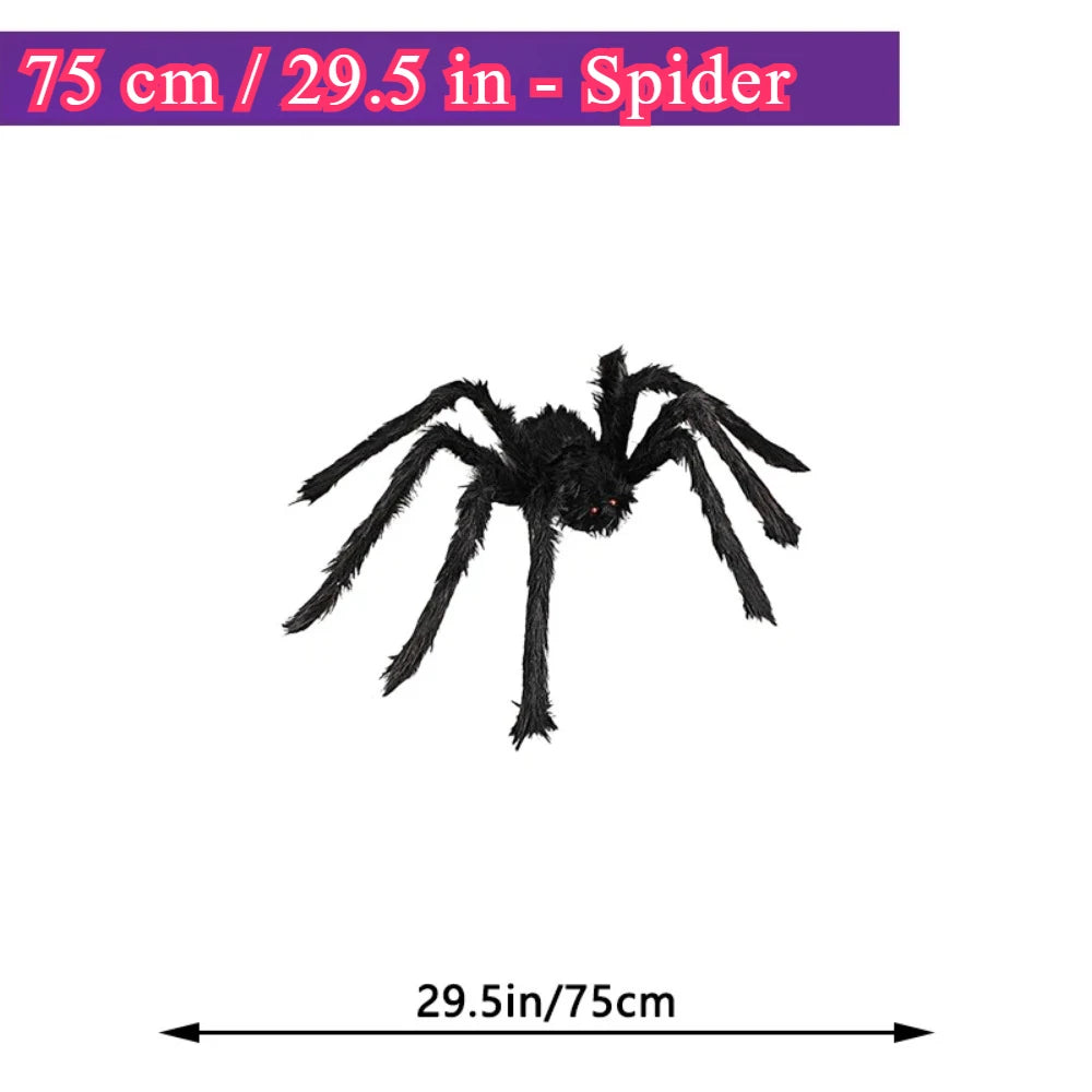 200cm Halloween Spiders Outdoor Decoration Halloween Plush Spiders Giant Spider
