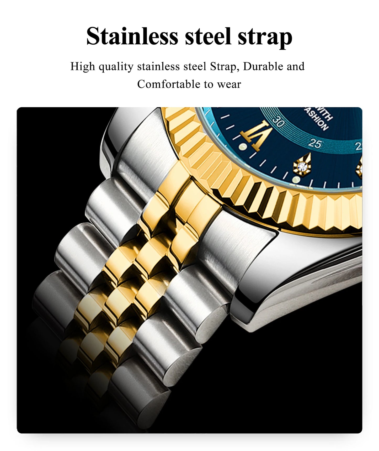 POEDAGAR Luxury  Waterproof Luminous Date Stainless Steel Men's Watch