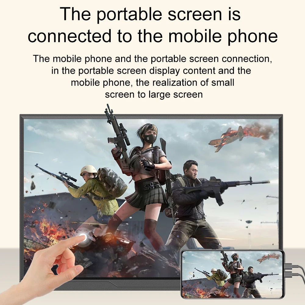 16inch Mobile Portable Monitor Touchscreen IPS Second Game Screen Extended Display