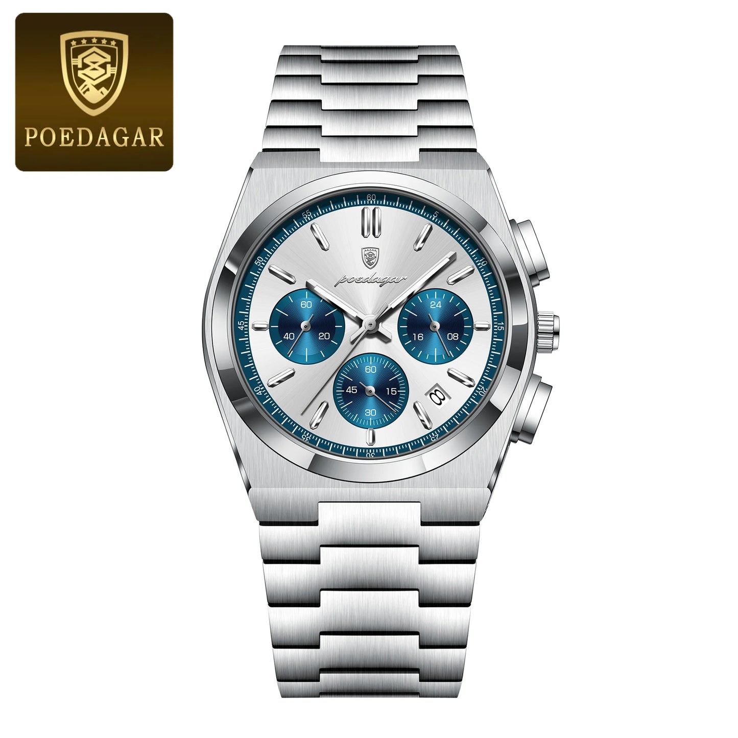 POEDAGAR Luxury Man Quartz Watch Sport MilitaryWaterproof Luminous  Men Watch