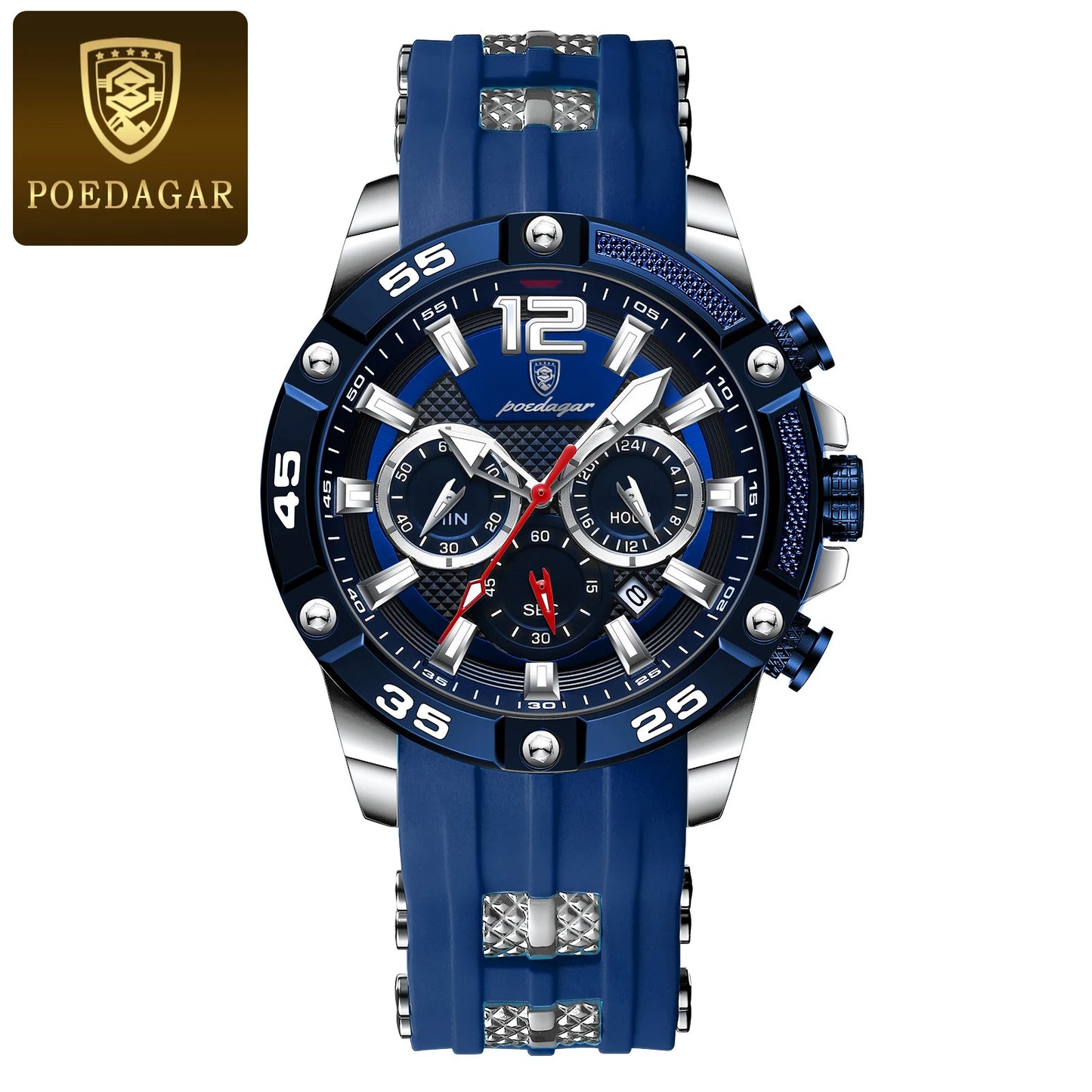 POEDAGAR Luxury Casual Men Watch Waterproof Luminous  Man Wristwatch