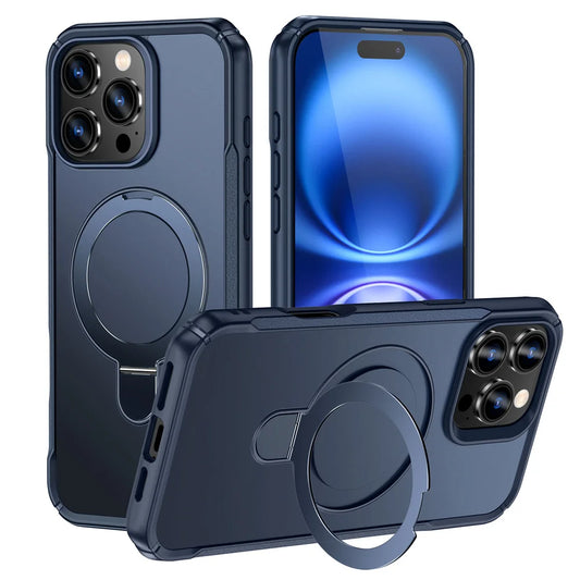 Fold Magnetic Stand Phone Case For iPhone 15 16 17 Pro Max 16E 14