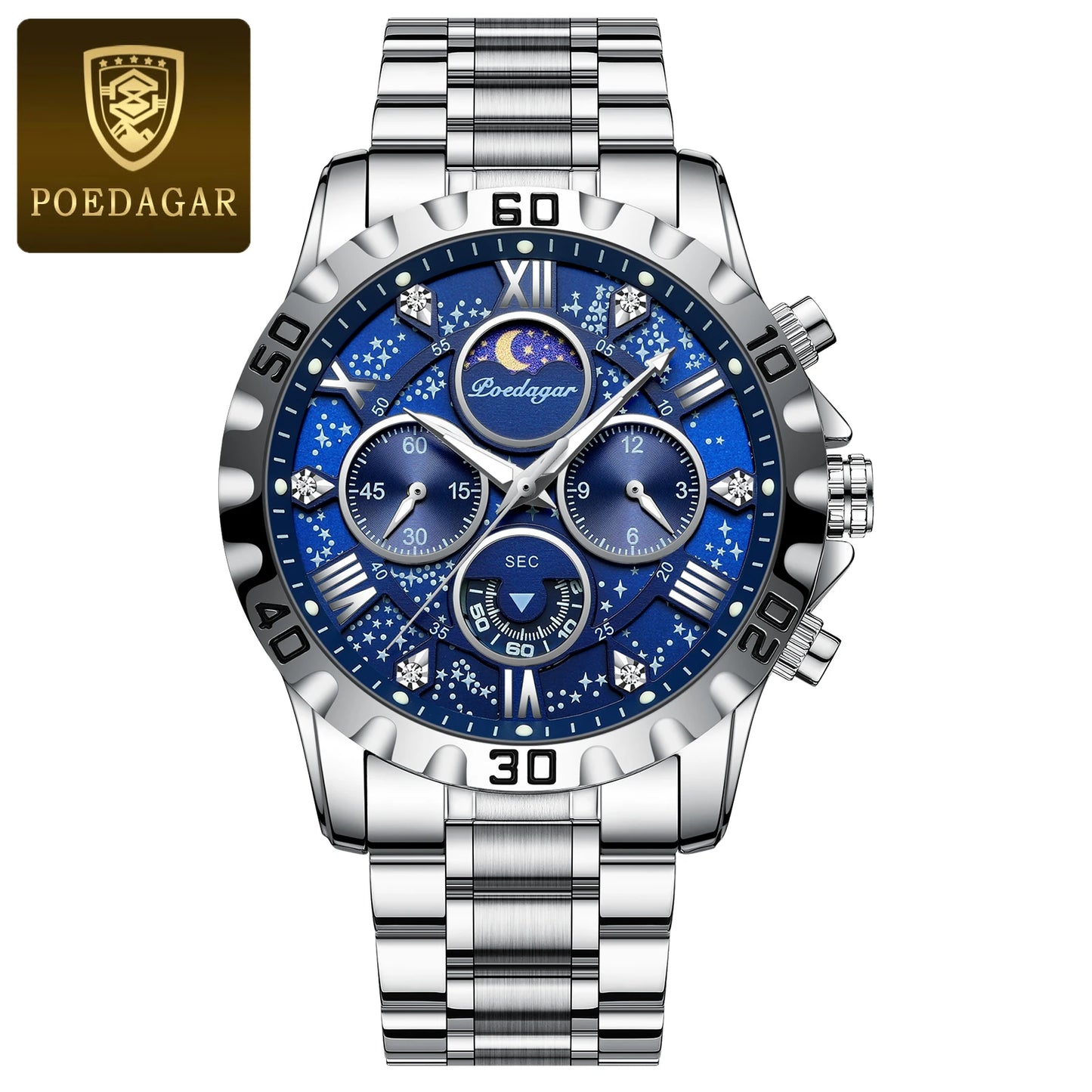 POEDAGAR Luxury Military Watch for Men Sport Quartz Man Wristwatch