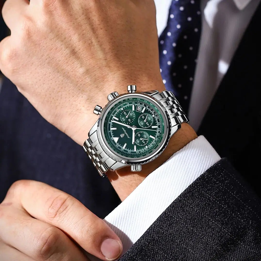 POEDAGAR Luxury  Men Watch Waterproof Luminous Date Chronograph Man Watch