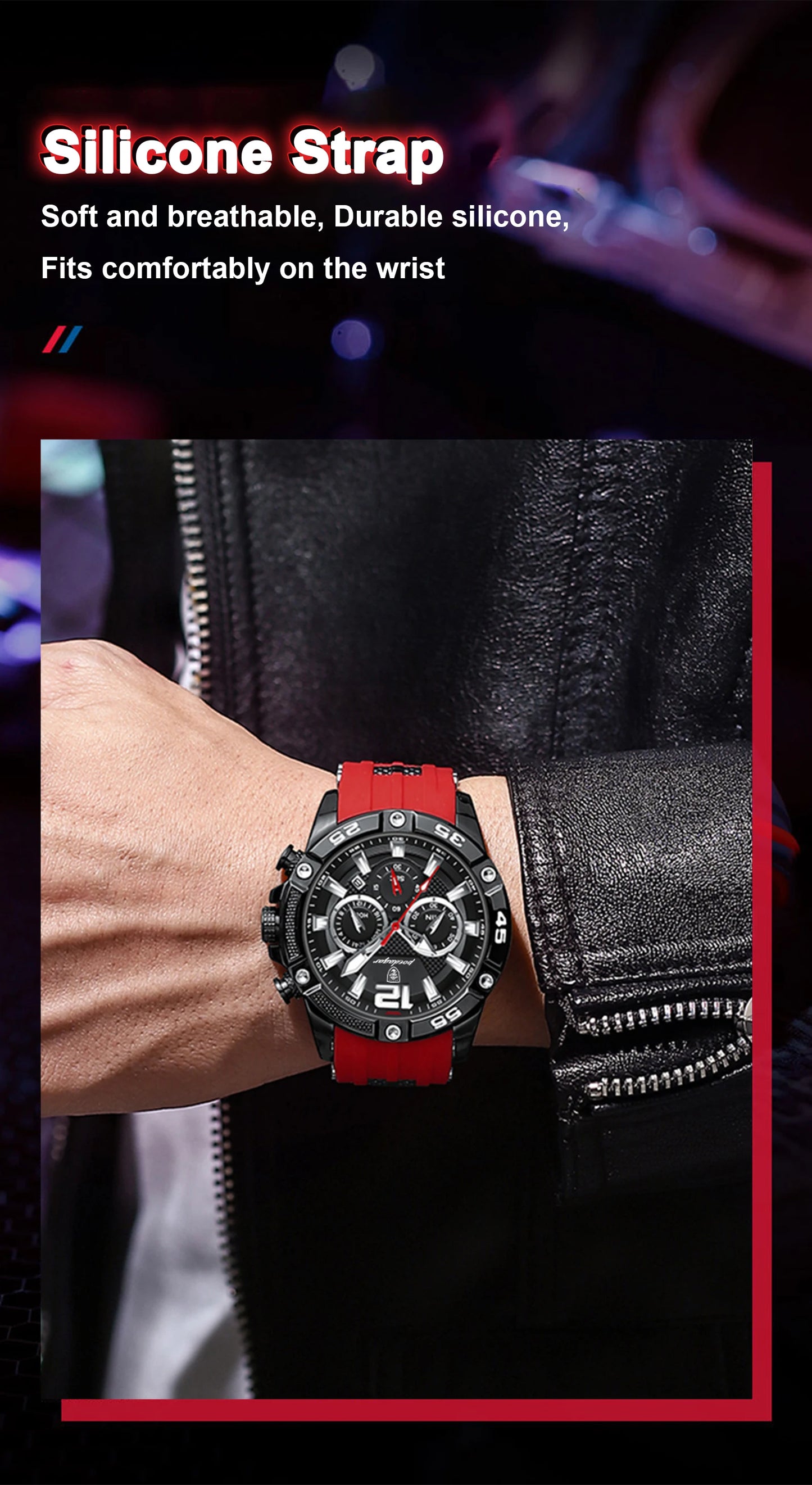 POEDAGAR Luxury Casual Men Watch Waterproof Luminous  Man Wristwatch