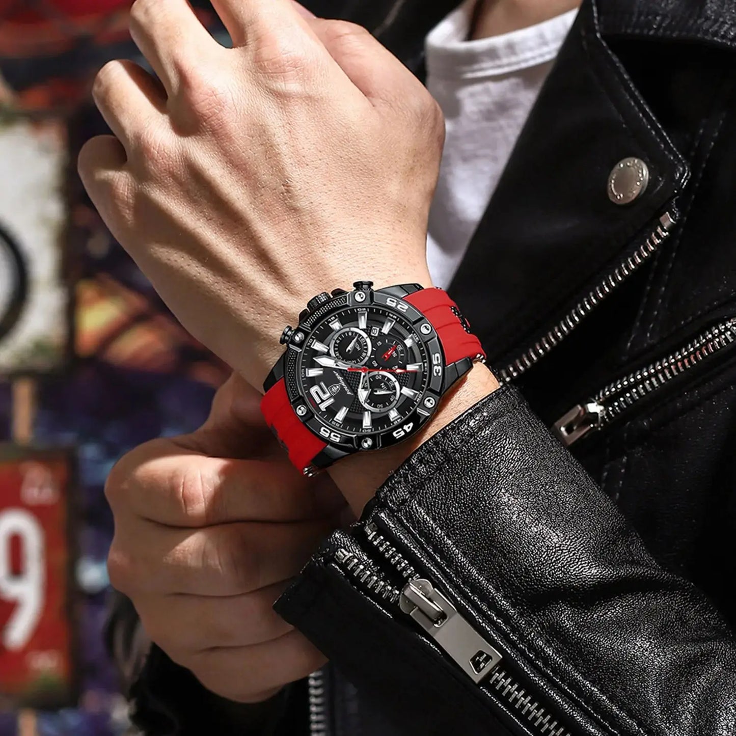 POEDAGAR Luxury Casual Men Watch Waterproof Luminous  Man Wristwatch