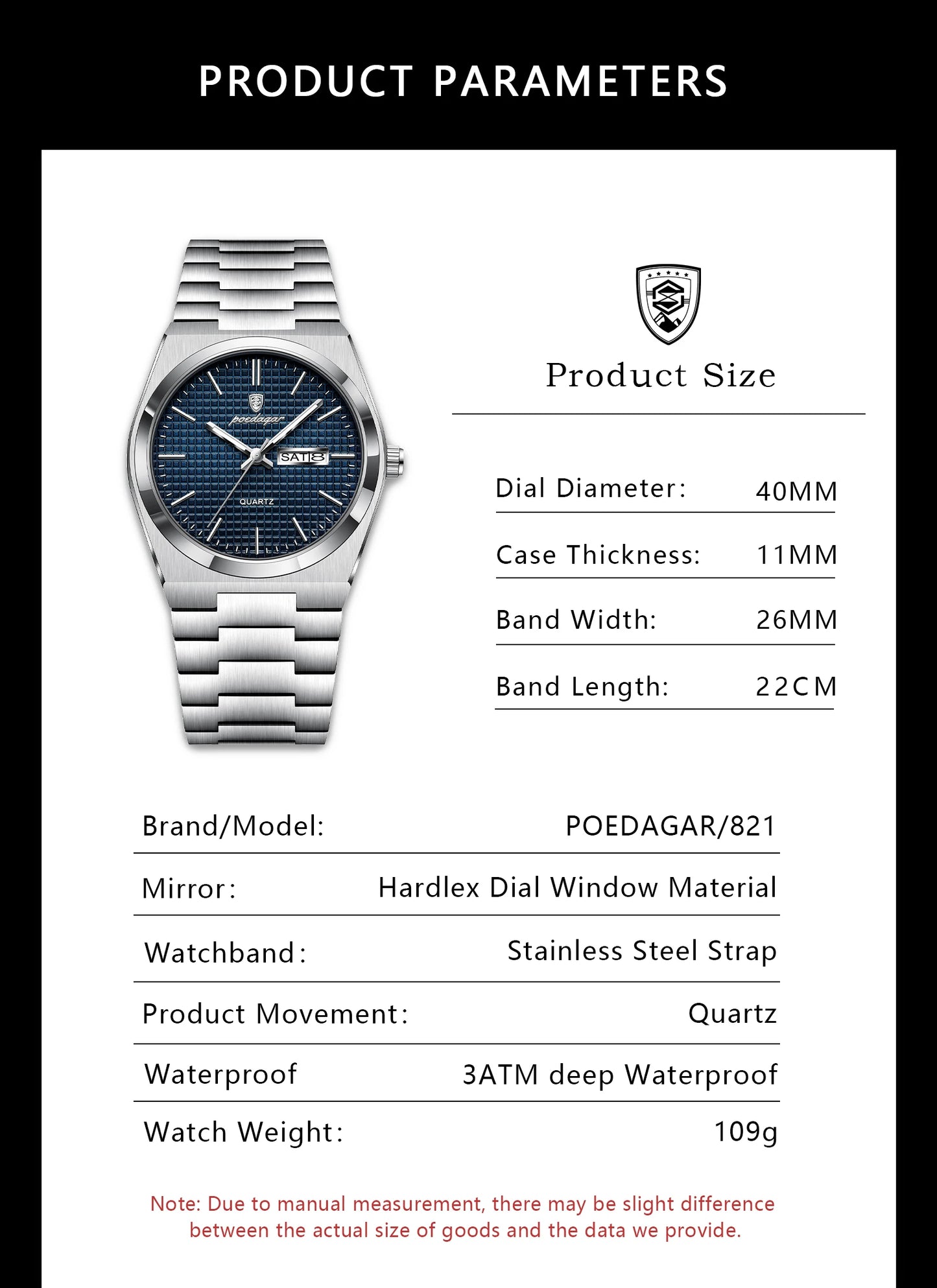 POEDAGAR Luxury Sport Man Watch Military Waterproof Luminous Date Week Men Watch