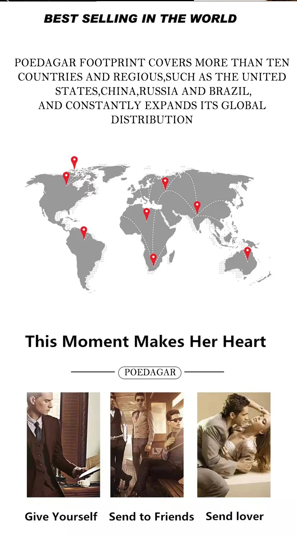 POEDAGAR Luxury Square Waterproof Stainless Steel Quartz Men's Watch