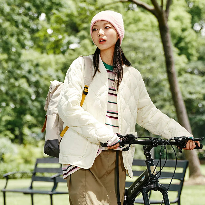 Down Jacket Women Solid Color Three-Proof Loose Casual Style New Winter Coat