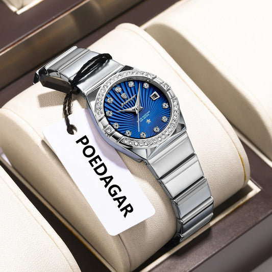 POEDAGAR Luxury Trendy Ladies Watch Luminous Waterproof Woman Watch