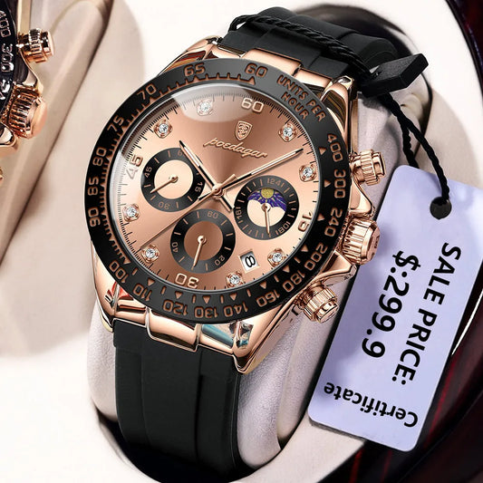 POEDAGAR  Luxury Men Wristwatch Waterproof Luminous Date Men's Watch