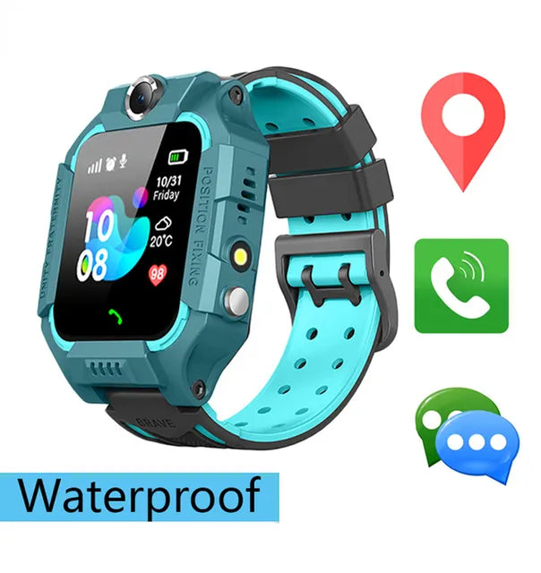 Q19B Children Kids Smart Watch SOS Phone Call Location Tracker Anti-Lost Camera Touch Screen Waterproof Student Wristwatch