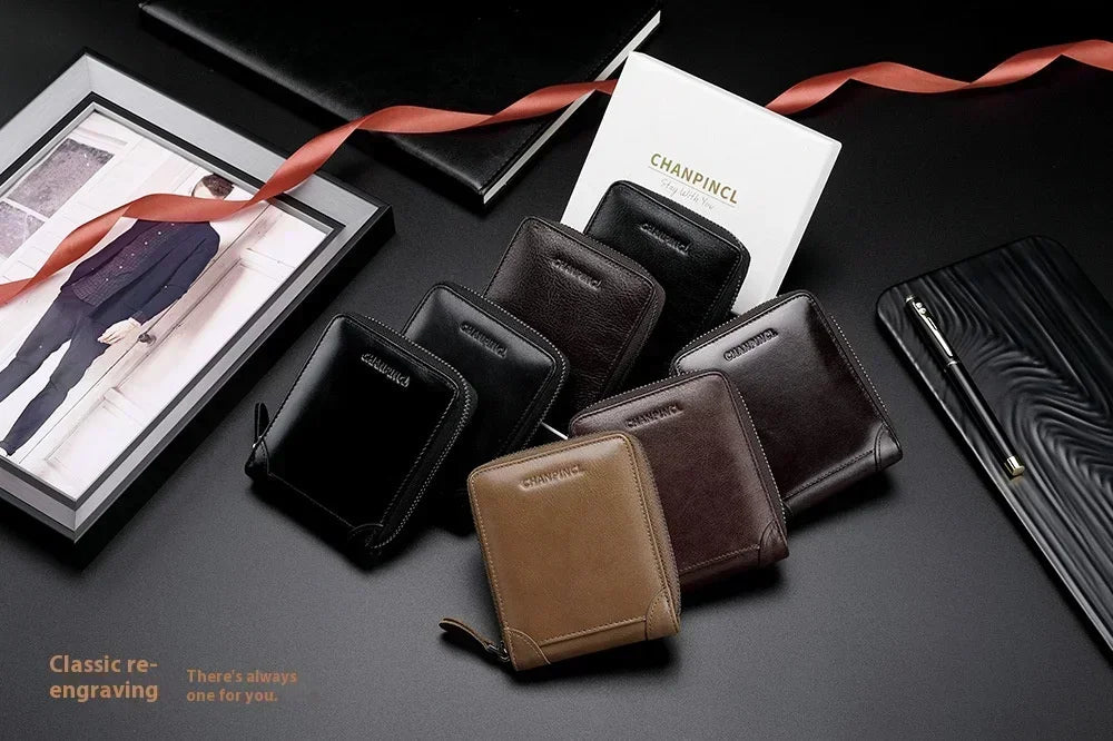 Echtes Rindsleder Brieftaschen für Männer Marken Luxus Karte Brieftasche Männer Cowhide leather wallet