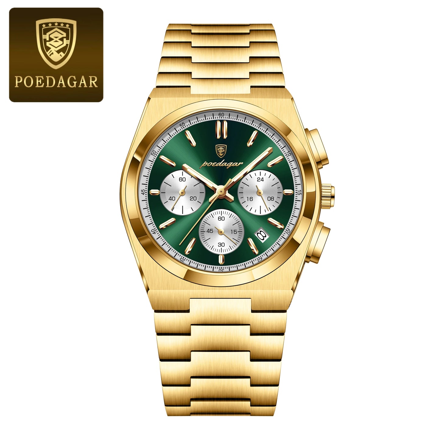 POEDAGAR Luxury Man Quartz Watch Sport MilitaryWaterproof Luminous  Men Watch