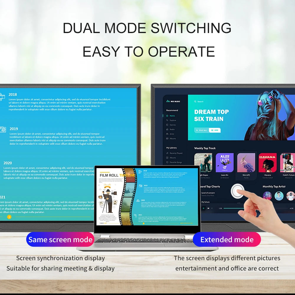 16inch Mobile Portable Monitor Touchscreen IPS Second Game Screen Extended Display