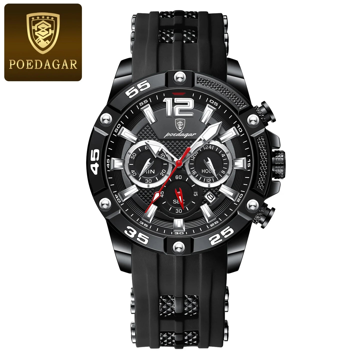 POEDAGAR Luxury Casual Men Watch Waterproof Luminous  Man Wristwatch