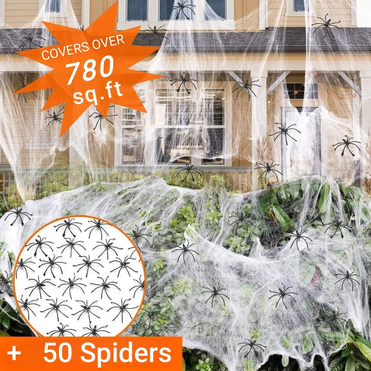 200cm Halloween Spiders Outdoor Decoration Halloween Plush Spiders Giant Spider