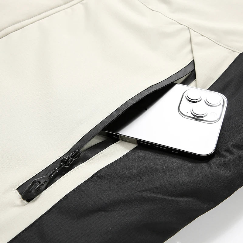 Men Hooded Graphene Windbreaker Waterproof Warm Fleece  Thermal winter jacket