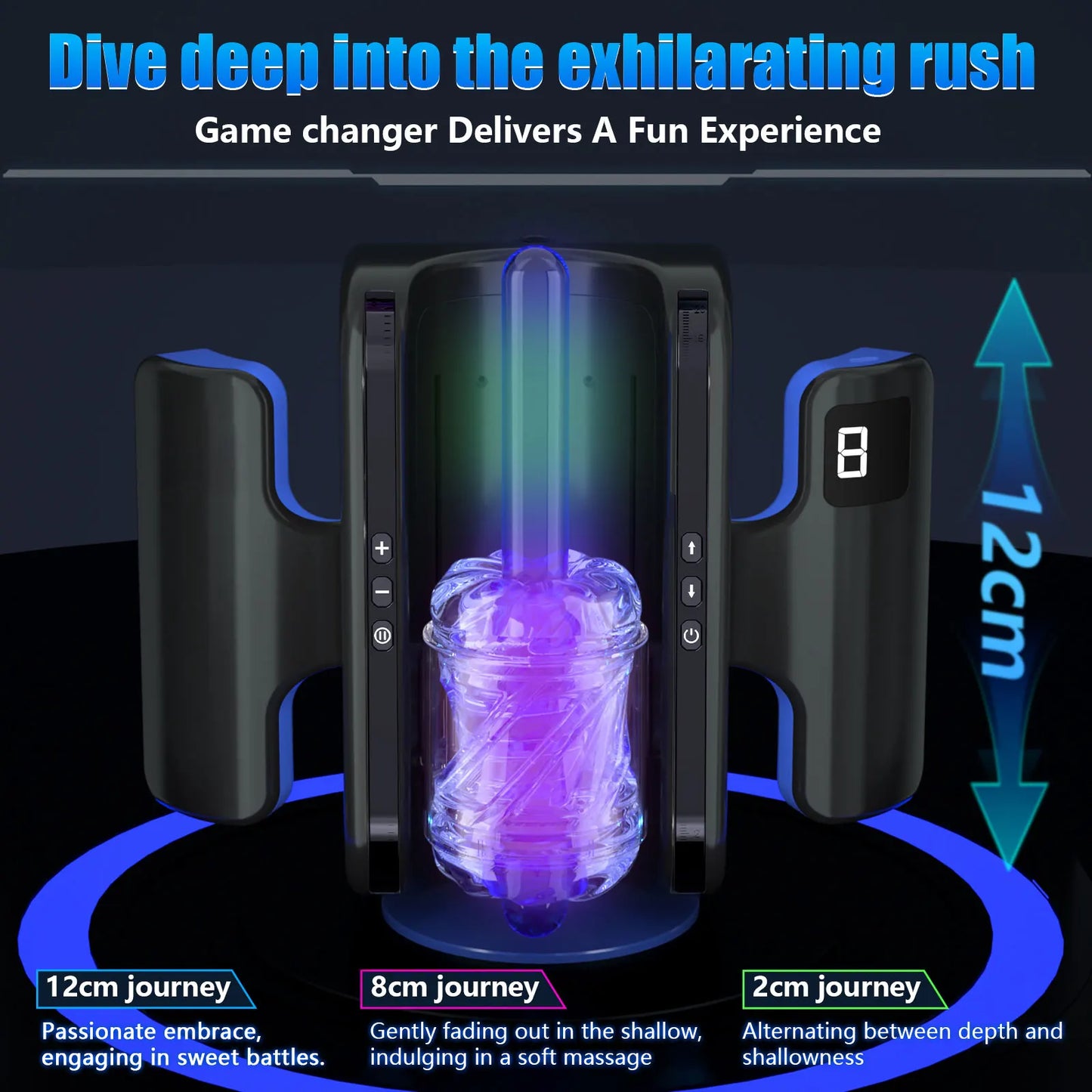 Automatic Male Masturbator Cup 10 Thrusting&Vibration Modes Heating Function