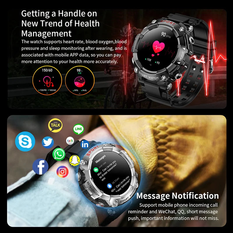 2023 New TWS Music Talk Smartwatch Earphone 2 In 1 Men Smart Watch with Earbuds 10 Hours Of Strong Sound Effects Music Lover