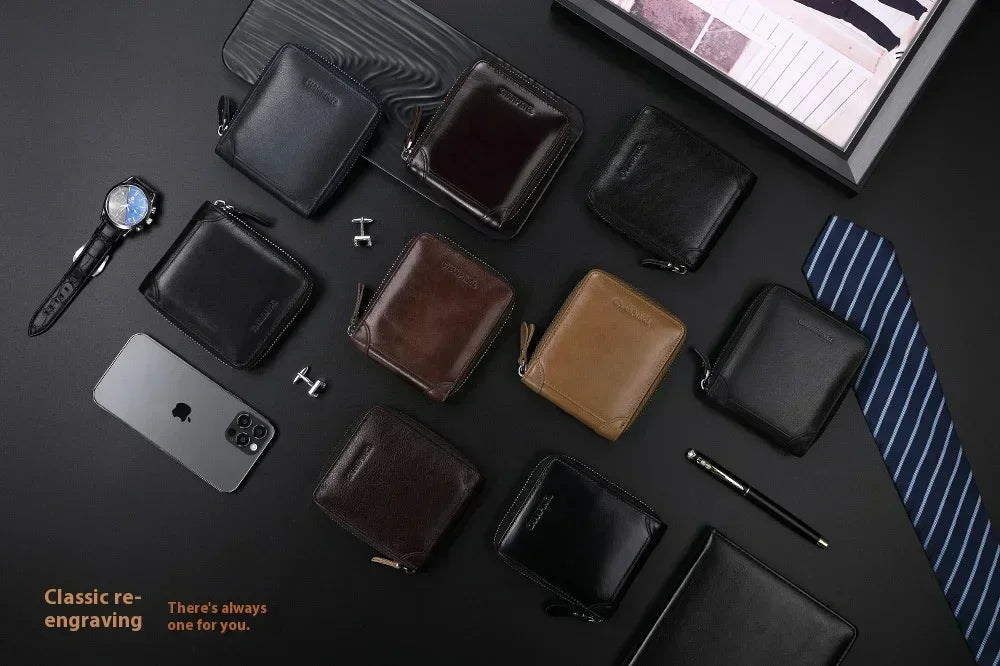 Echtes Rindsleder Brieftaschen für Männer Marken Luxus Karte Brieftasche Männer Cowhide leather wallet